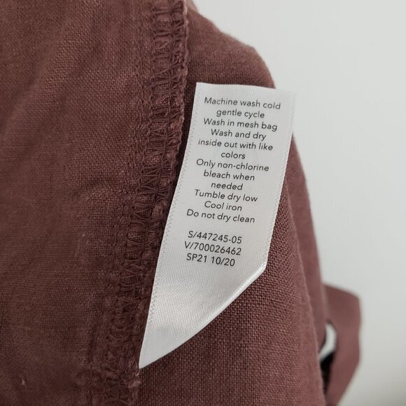 Athleta Cabo Shorts Mauve Pink Linen 4" Pull On Tie Waist Womens Plus Size 24 - Picture 6 of 6